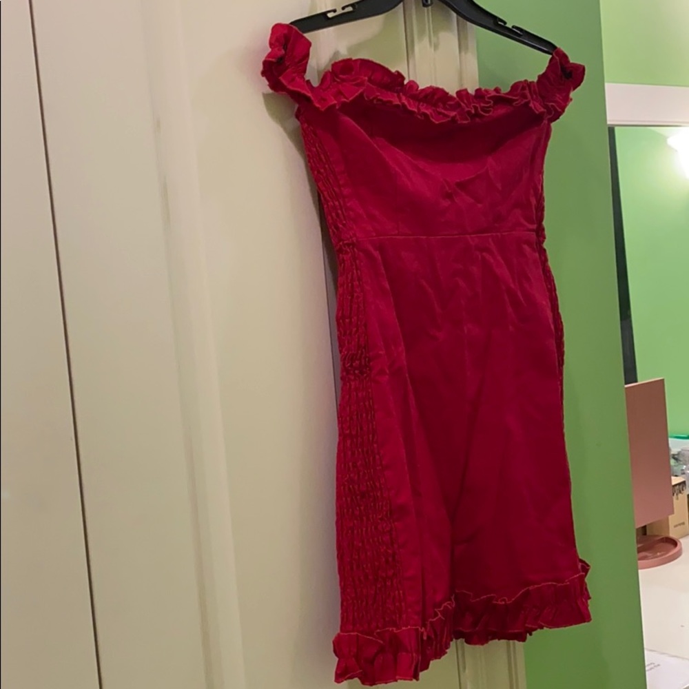 Fashion nova red off the shoulder dress